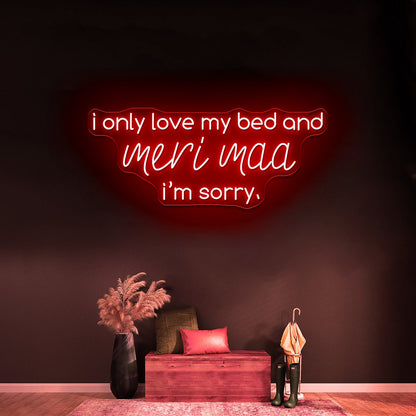 Meri Maa In Gods Plan Artwork Neon Wall Signs - Shineneon