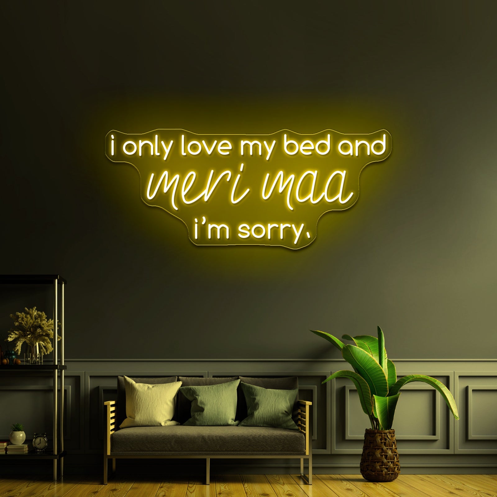 Meri Maa In Gods Plan Artwork Neon Wall Signs - Shineneon