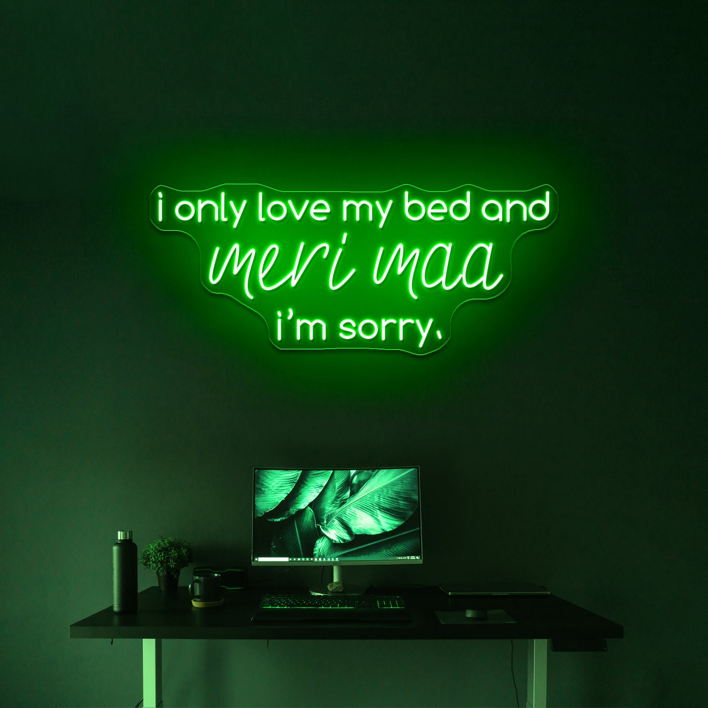 Meri Maa In Gods Plan Artwork Neon Wall Signs