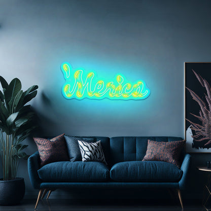 Merica Artwork Neon Sign Wall Art - Shineneon