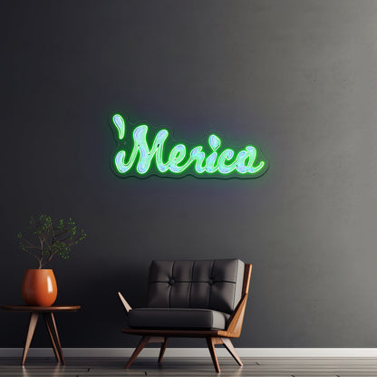 Merica Artwork Neon Sign Wall Art - Shineneon