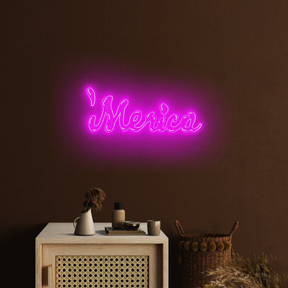 Merica Artwork Neon Sign Wall Art - Shineneon
