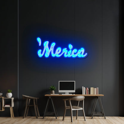 Merica Artwork Neon Sign Wall Art - Shineneon
