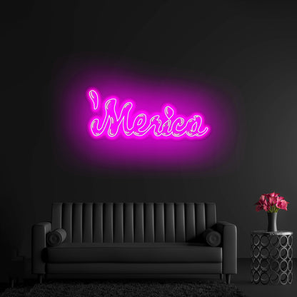 Merica Artwork Neon Sign Wall Art