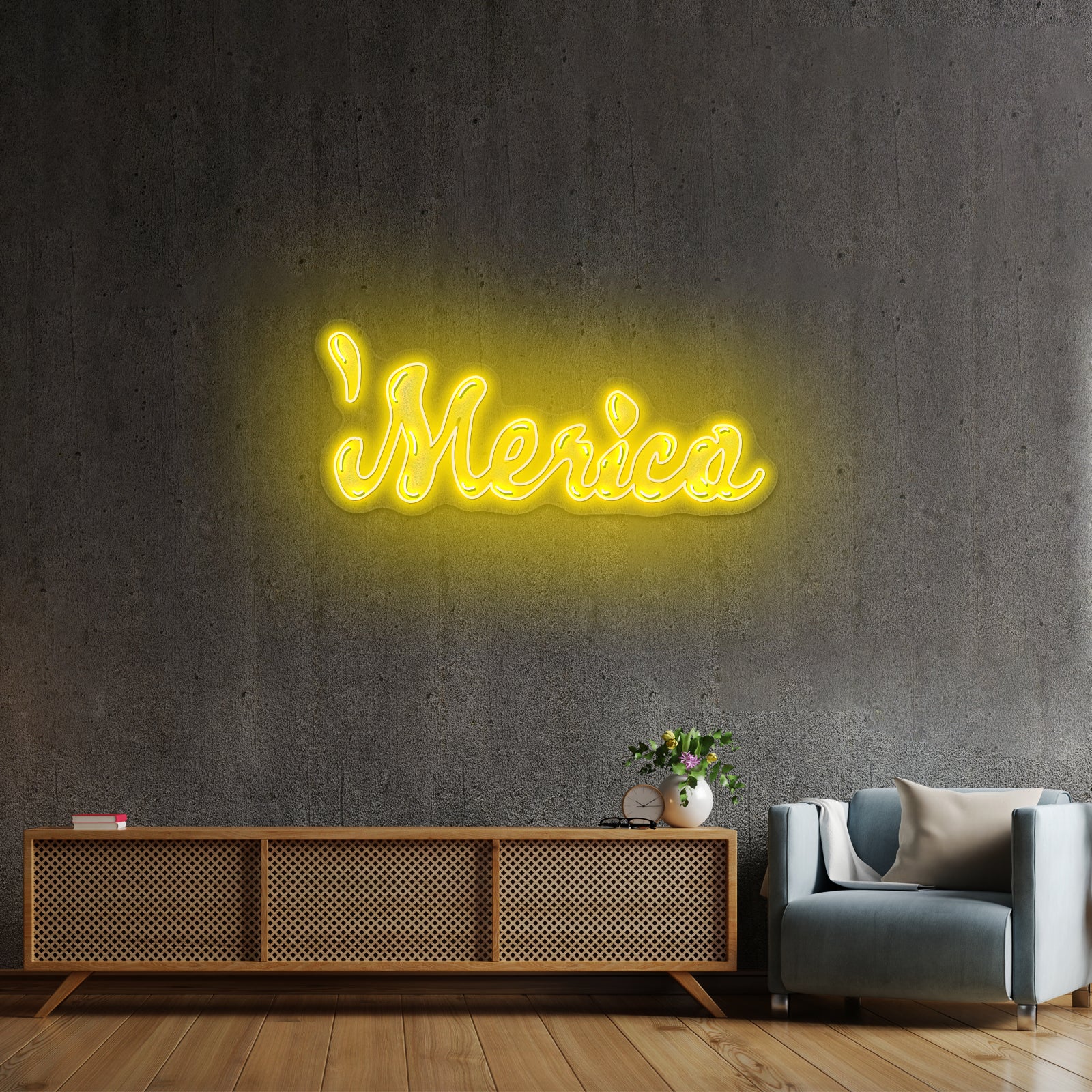 Merica Artwork Neon Sign Wall Art