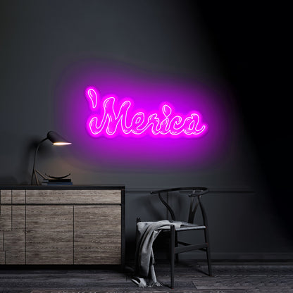 Merica Artwork Neon Sign Wall Art