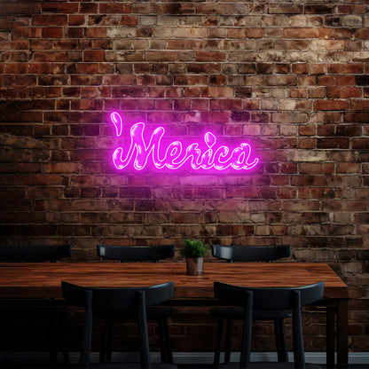Merica Artwork Neon Sign Wall Art