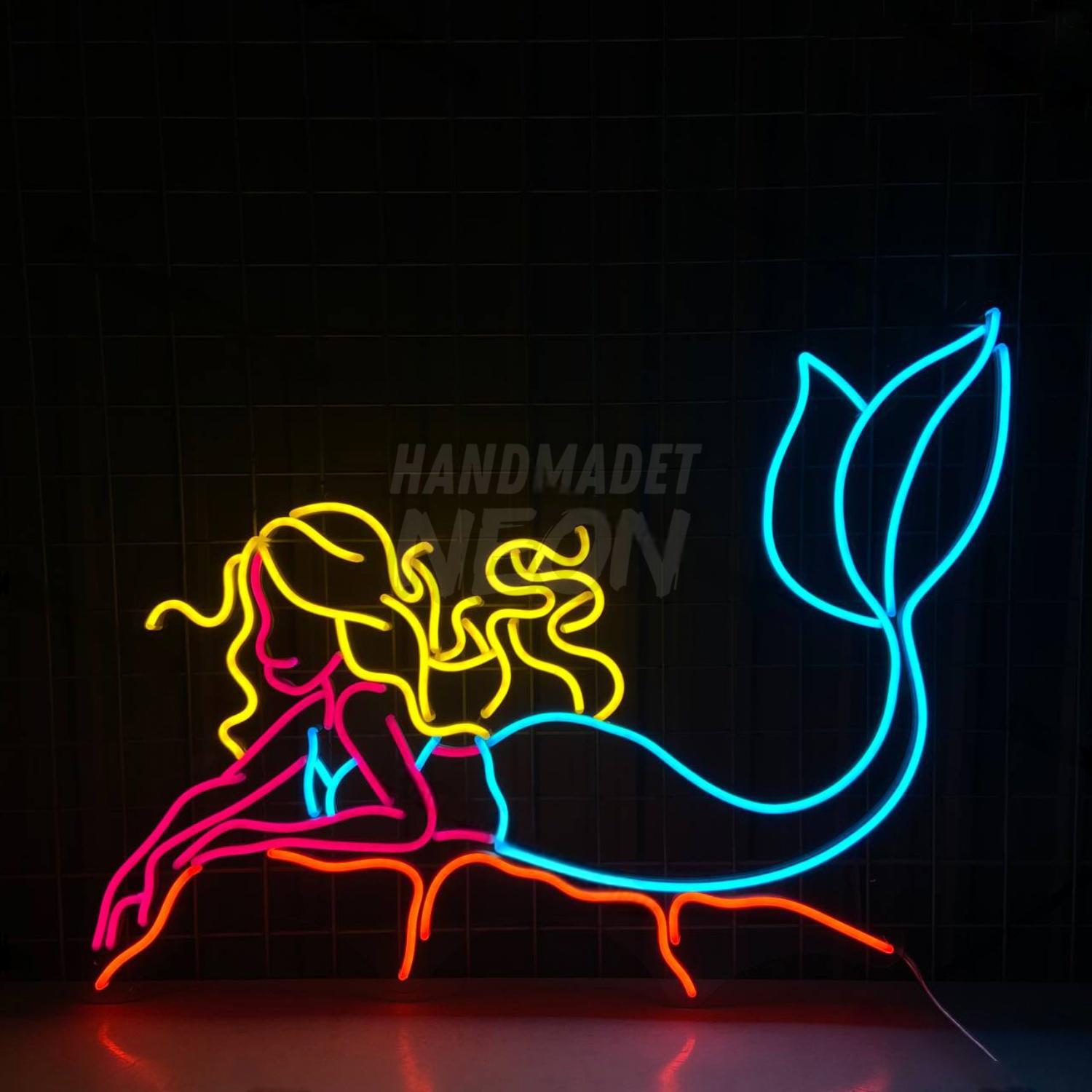 Mermaid Girl Led Sign Nursery Room Wall Decor | Shineneon