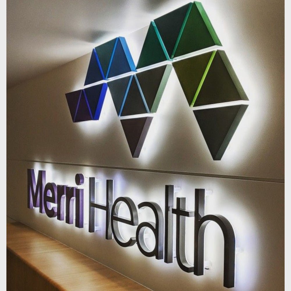 Merri Health 3D Backlit Channel Letters Led Light Sign - Shineneon