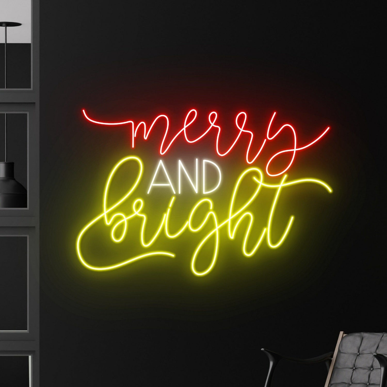 Merry And Bright Led Neon Sign Light Christmas Decor | Shineneon