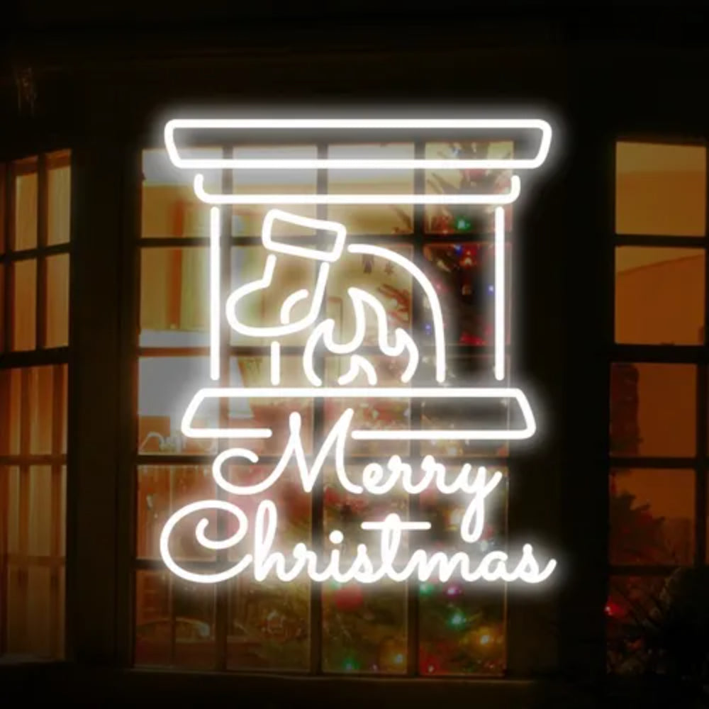 Merry Christmas Chimney Led Neon Sign | Shineneon