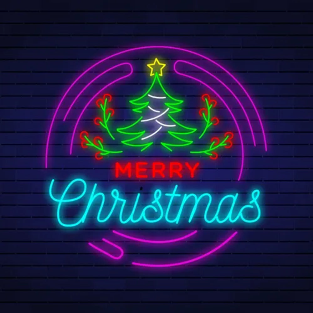 Merry Christmas Flower Tree Led Neon Sign | Shineneon