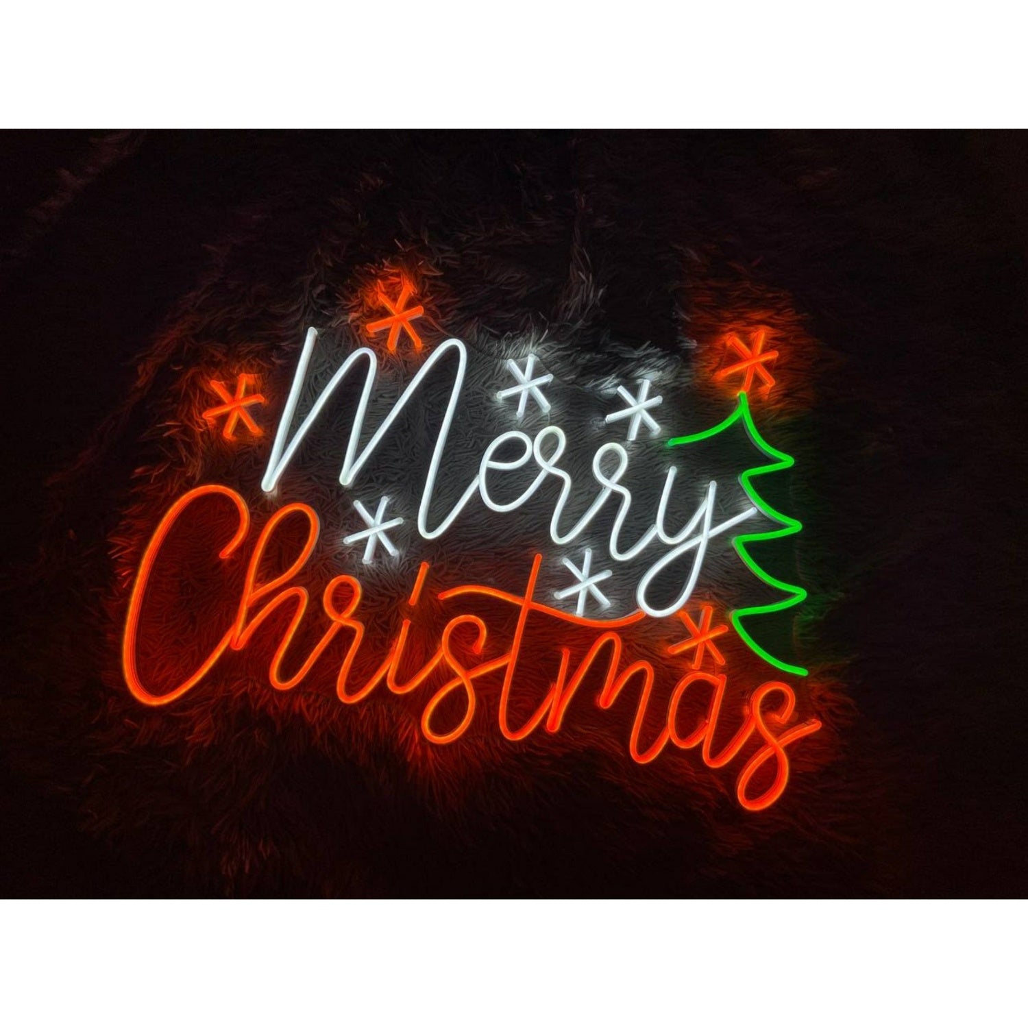 Merry Christmas Led Neon Sign Christmas Tree Neon Decor Red | Shineneon