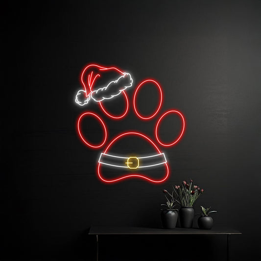 Merry Christmas Neon Light Animal Room Wall Decor