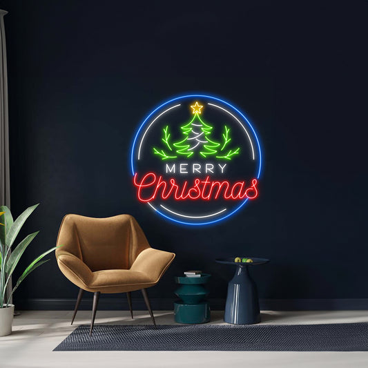 Merry Christmas Neon Sign Christmas Ornament Led Sign