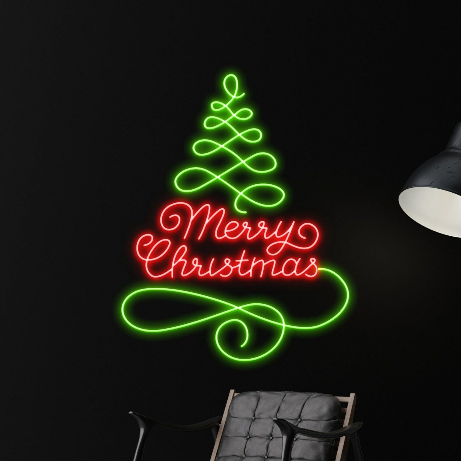 Merry Christmas Neon Sign Christmas Tree Neon Light Led Decor | Shineneon