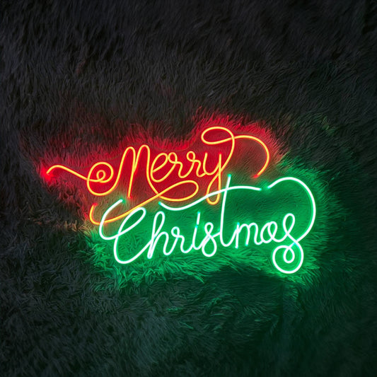 Merry Christmas Neon Sign Custom Neon Sign Merry Christmas Neon Sign