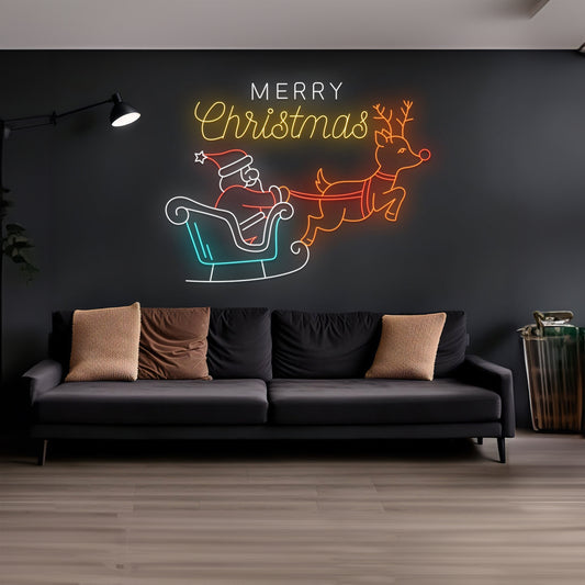 Merry Christmas Neon Sign Merry Christmas Led Lights Christmas Decor