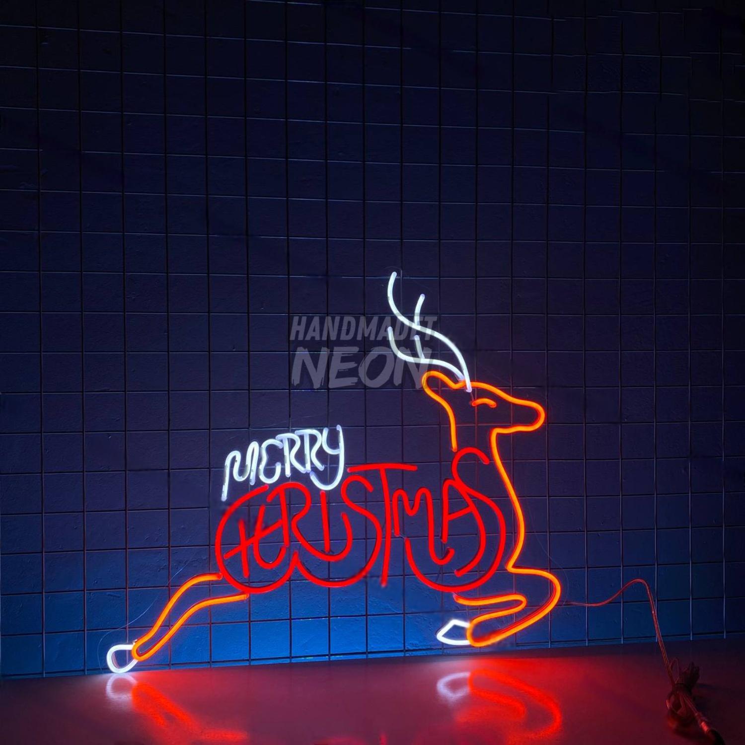 Merry Christmas Reindeer Led Neon Sign | Shineneon