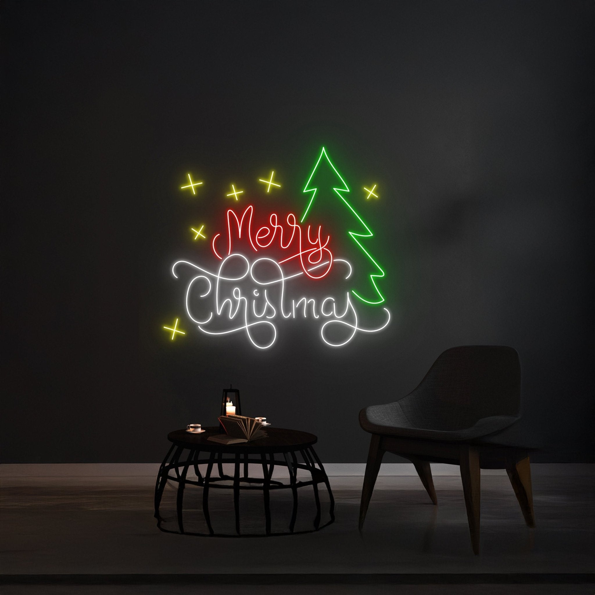 Merry Christmas Tree Led Sign - Shineneon