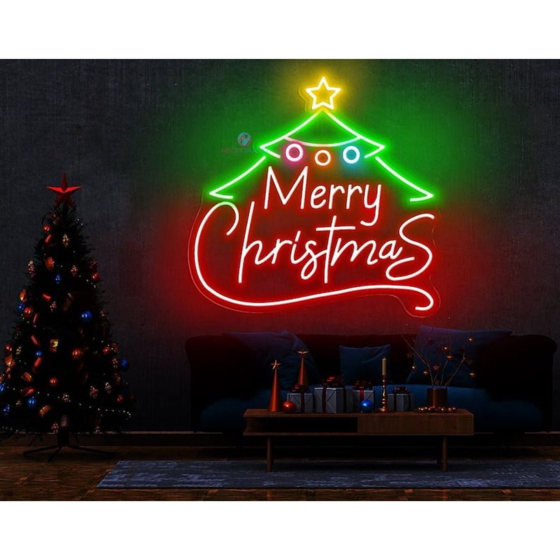 Merry Christmas Tree Led Sign Business Neon Sign - Shineneon