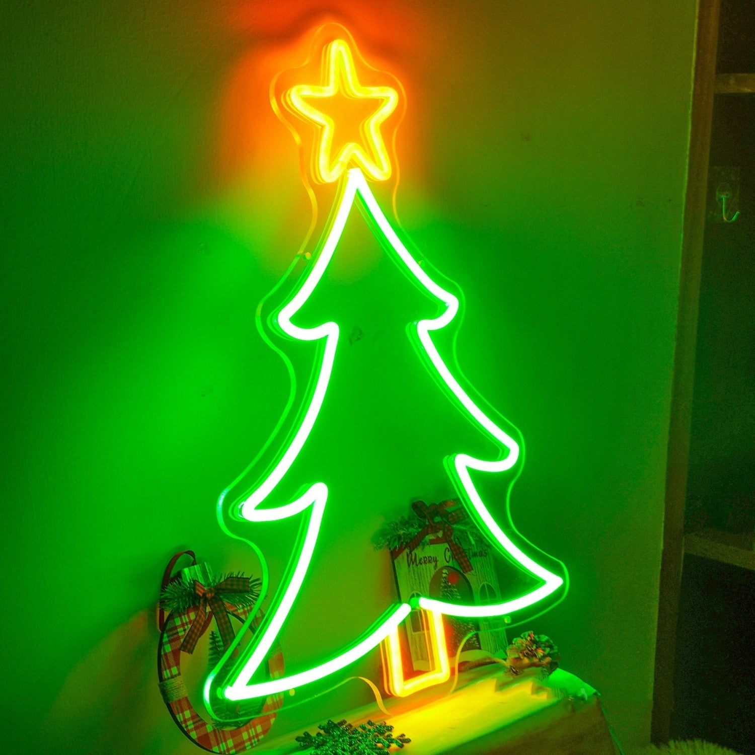 Merry Christmas Tree Xmas Neon Sign Led Sign For Christmas Eve | Shineneon
