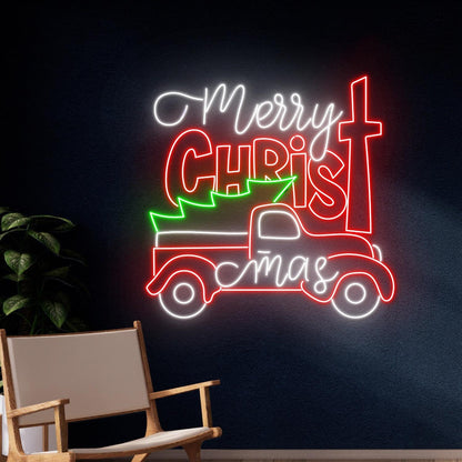 Merry Christmas Truck Led Neon Sign | Shineneon