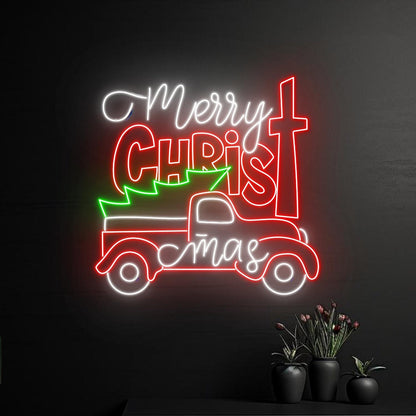 Merry Christmas Truck Led Neon Sign | Shineneon