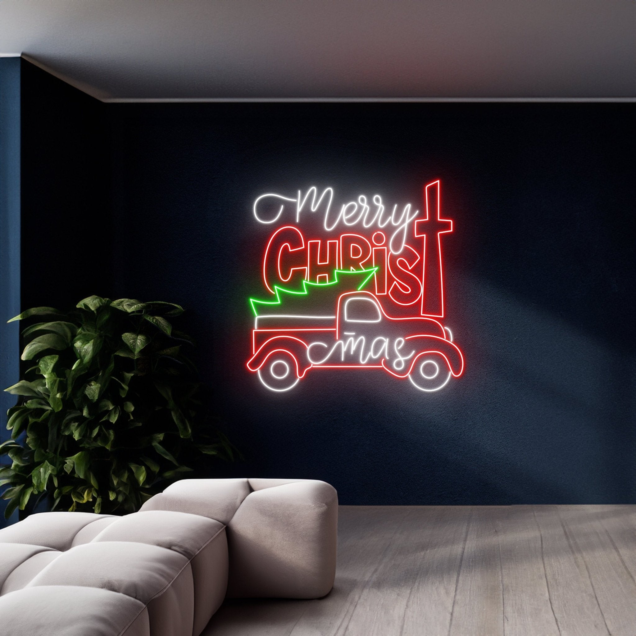 Merry Christmas Truck Neon Sign - Shineneon
