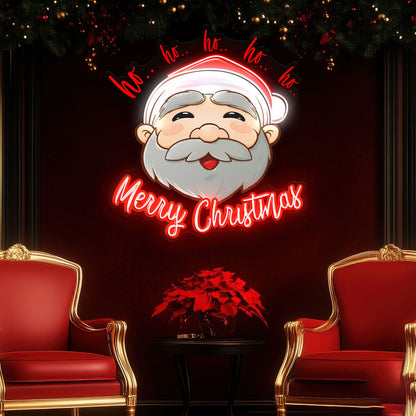Merry Christmas with Santa Claus Acrylic Led Neon Sign | Shineneon
