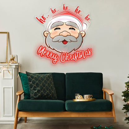 Merry Christmas with Santa Claus Acrylic Led Neon Sign | Shineneon