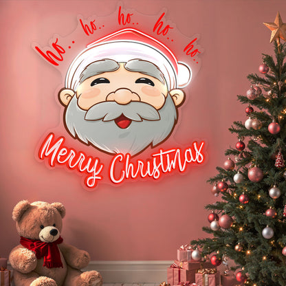 Merry Christmas with Santa Claus Acrylic Led Neon Sign | Shineneon