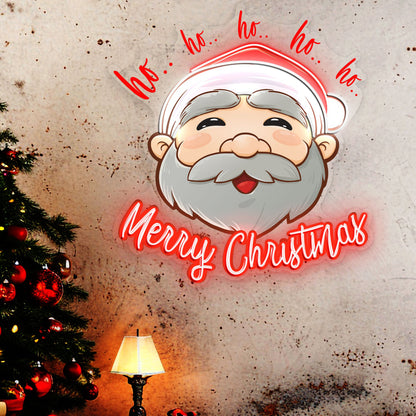 Merry Christmas with Santa Claus Acrylic Led Neon Sign | Shineneon
