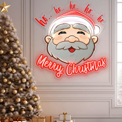Merry Christmas with Santa Claus Acrylic Led Neon Sign | Shineneon