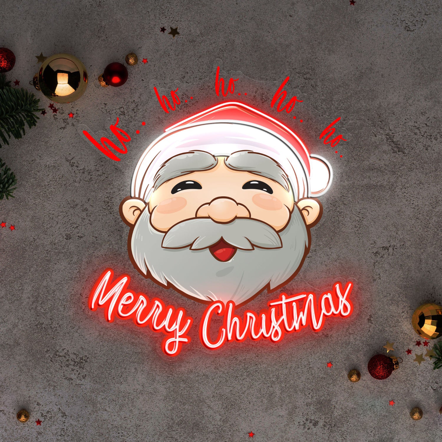 Merry Christmas with Santa Claus Acrylic Led Neon Sign | Shineneon