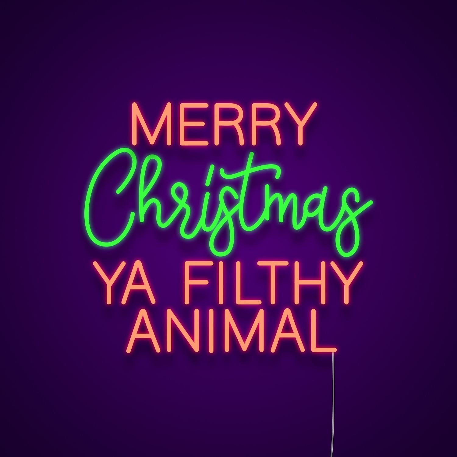 Merry Christmas Ya Filthy Animal Led Neon Signs Wall Art | Shineneon