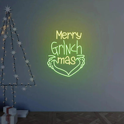 Merry Grinchmas LED Neon Sign Christmas Home Decor | Shineneon