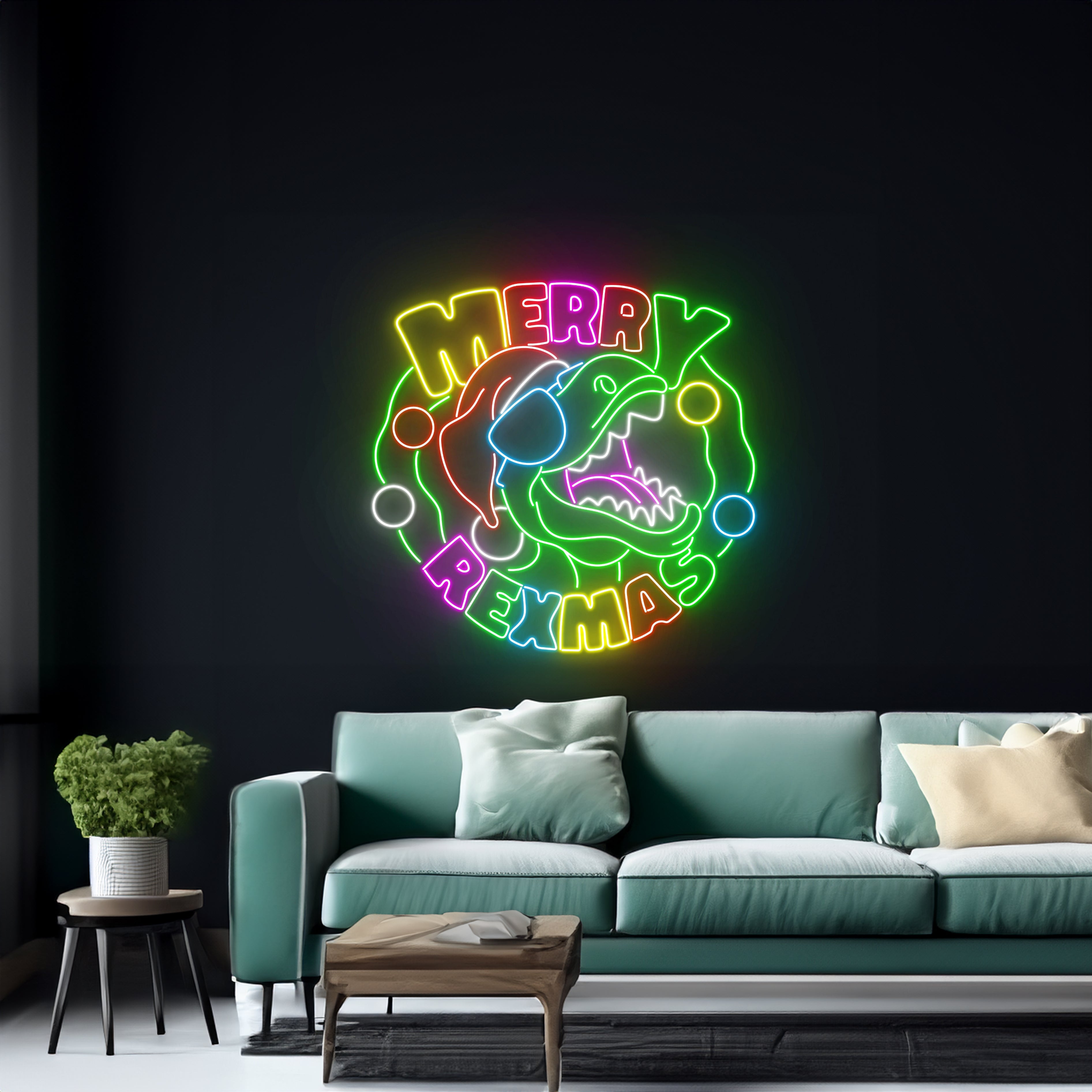 Merry Rex Mas Neon Sign | Shineneon