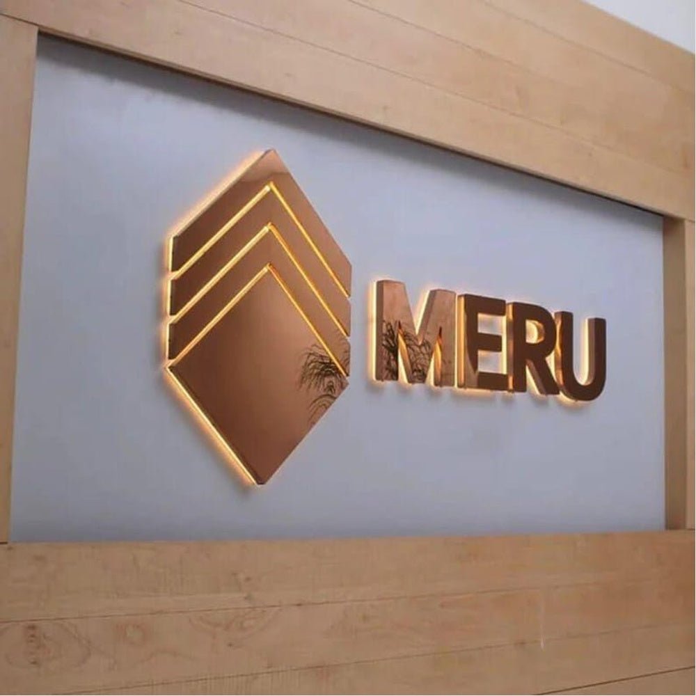 Meru 3D Backlit Channel Letters Led Light Sign - Shineneon