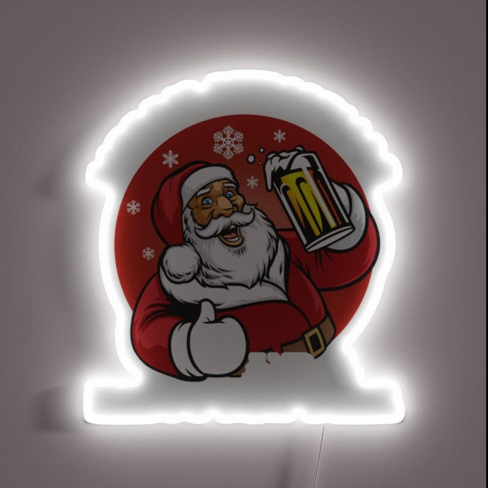 Mery Christmas And A Happy New Beer Rgb Led Neon Sign