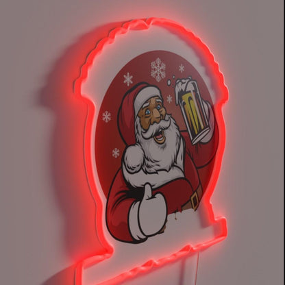 Mery Christmas And A Happy New Beer Rgb Led Neon Sign