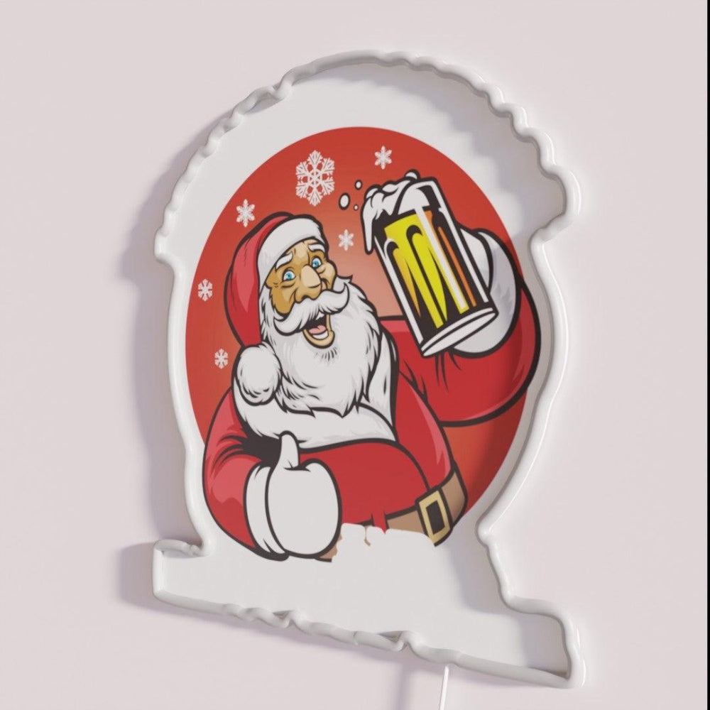 Mery Christmas And A Happy New Beer Rgb Led Neon Sign