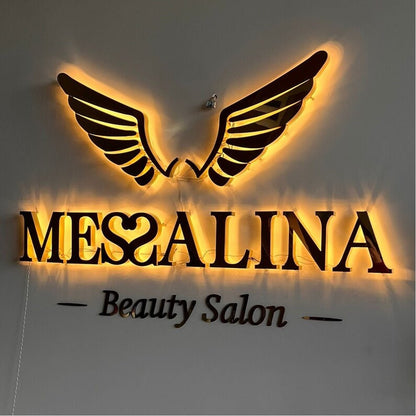 Mesalina Beauty Salon 3D Backlit Channel Letters Led Light Sign - Shineneon