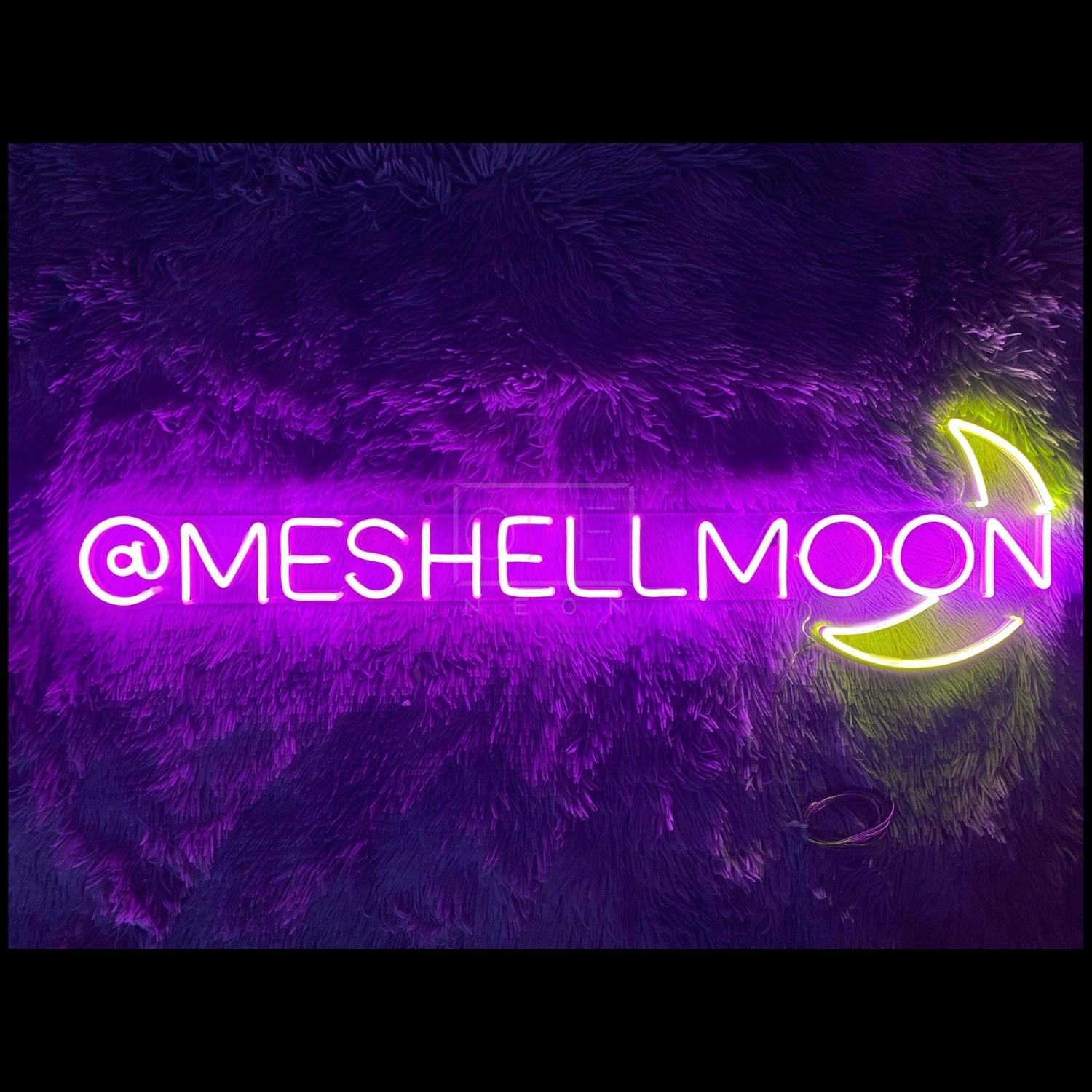 Meshellmoon Pink-Yellow Led Neon Sign For Home Bedroom Decor | Shineneon