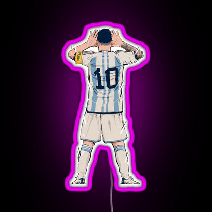 Messi Vs Netherlands World Cup Qatar 2022 Rgb Neon Sign