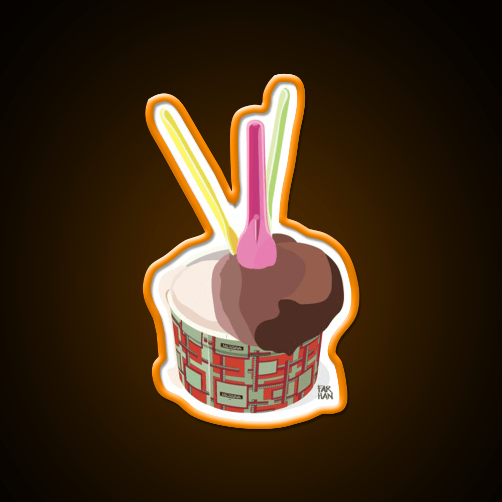 Messina Gelato Ice Cream Snack Food Led Neon Sign Rgb Color - Shineneon