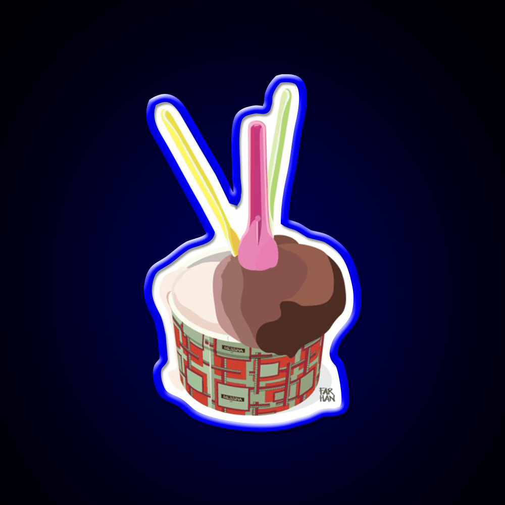 Messina Gelato Ice Cream Snack Food Led Neon Sign Rgb Color - Shineneon