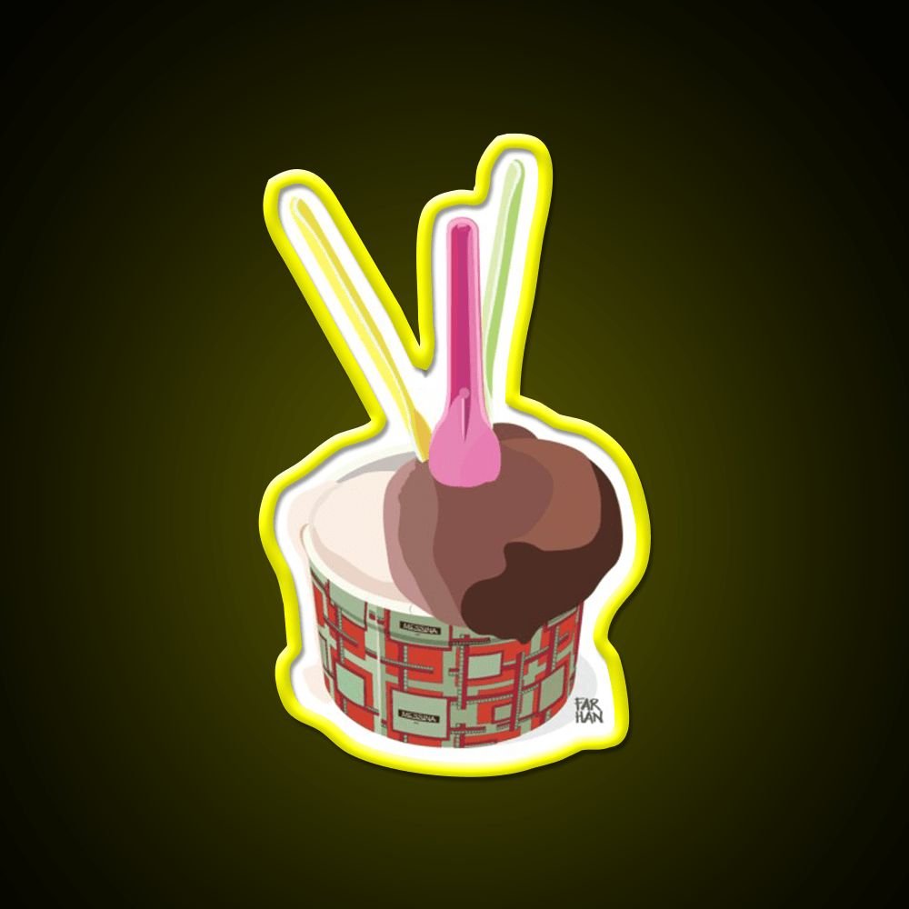 Messina Gelato Ice Cream Snack Food Led Neon Sign Rgb Color - Shineneon