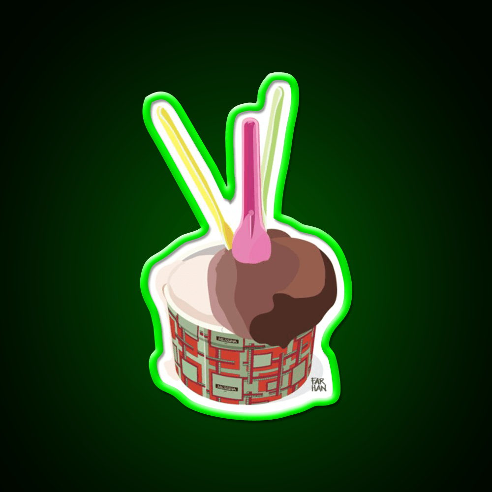Messina Gelato Ice Cream Snack Food Led Neon Sign Rgb Color - Shineneon