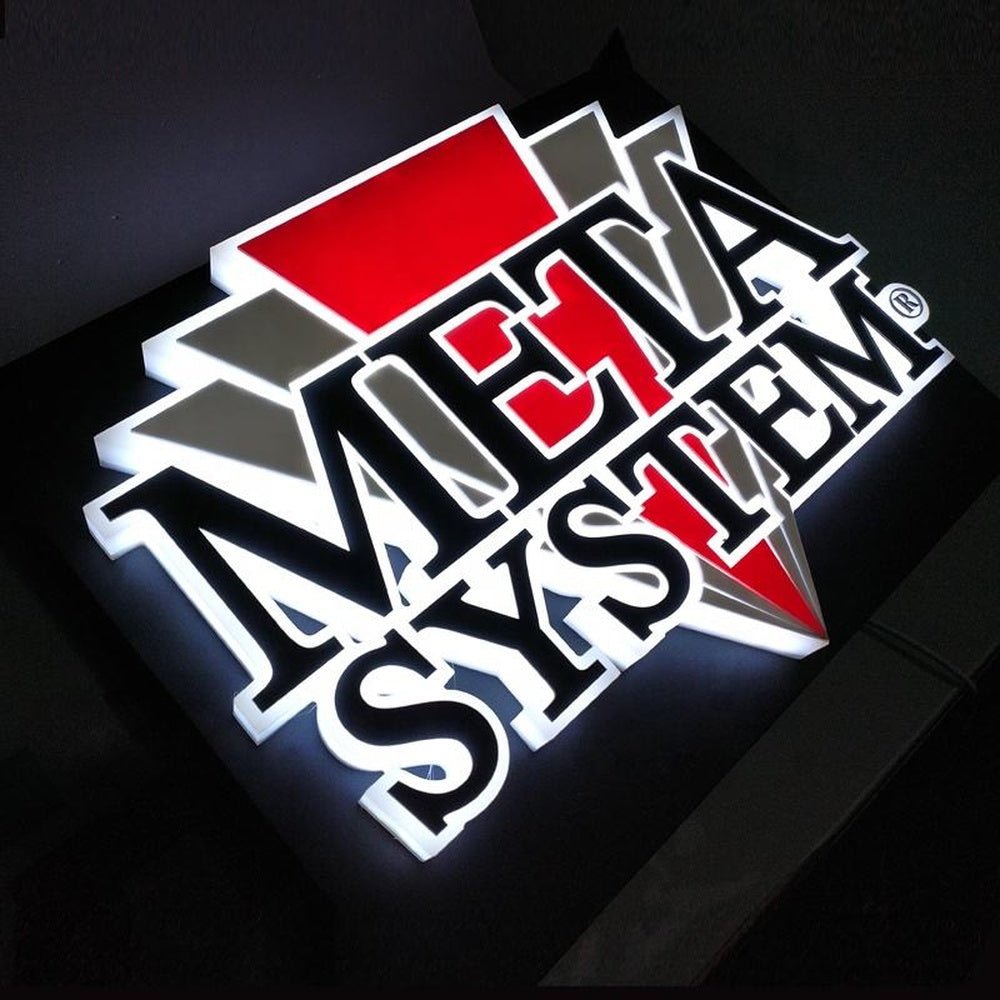 Meta System 3D Frontlit Channel Letters Led Light Sign - Shineneon